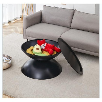 Modern Coffee Table End Table, Pedestal Center Tea Side Table, Accent Table for Small Spaces, Living Room Drink Martini Table, for Home Decor