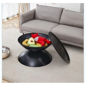 Modern Coffee Table End Table, Pedestal Center Tea Side Table, Accent Table for Small Spaces, Living Room Drink Martini Table, for Home Decor - 1 of 4