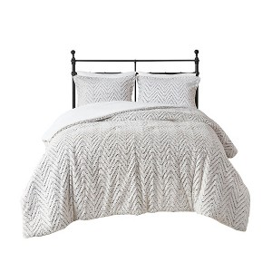 Gracie Mills Cornelia Brushed Fur Duvet Cover Set - 1 of 4