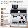 Espresso Machine with Built-in Grinder, 20 Bar Pressure Coffee Maker with Steam Wand, 2.8L Water Tank, 30 Grind Settings for Cappuccino Latte, Silver - 4 of 4