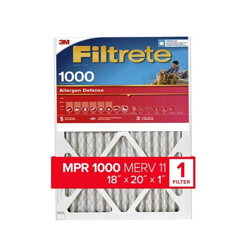 Filtrete 18x20x1 AC Furnace Air Filter MPR 1000 Micro Allergen Defense 6-Pack... 