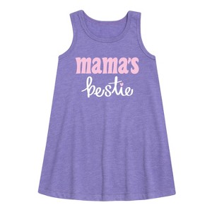 Girls' - Instant Message - Bestie Mama Graphic Sleeveless Aline Dress - 1 of 4