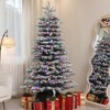 TopComfy Christmas Tree Stand 6.5ft Prelit Mountain Pine Christmas Tree with Snow Flocked Branches, Green, 47.2"*47.2"*76.8" - 2 of 4