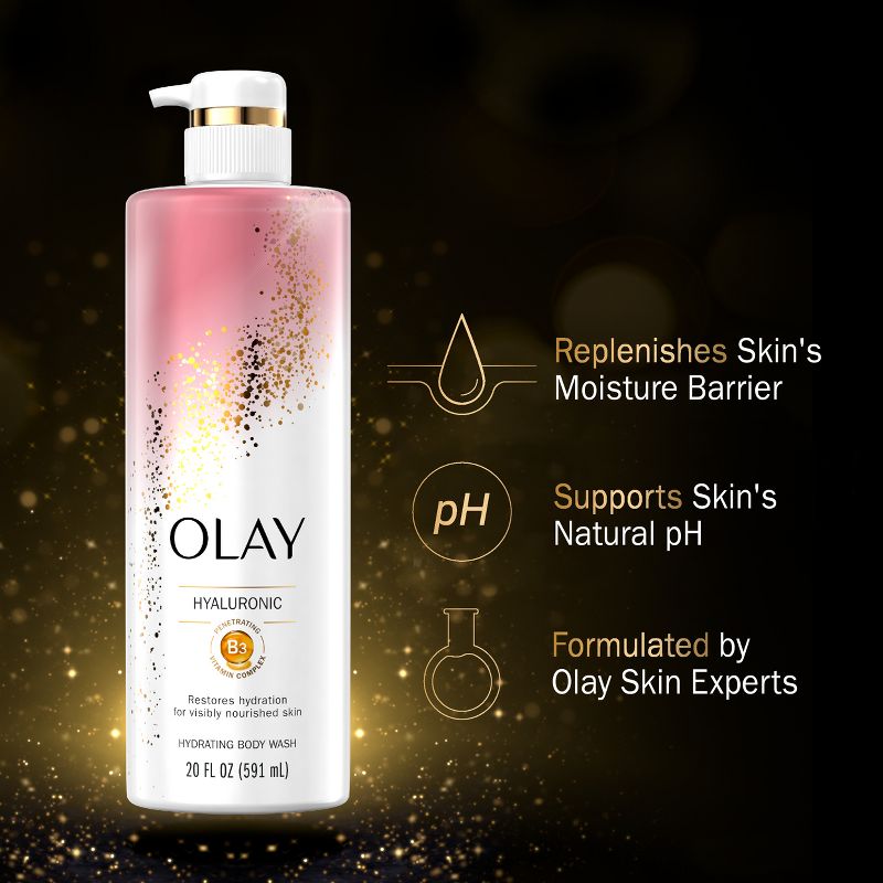 Olay Cleansing & Nourishing Body Wash with Vitamin B3 and Hyaluronic Acid, 4 of 11