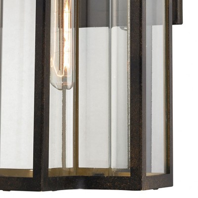 Hazelnut Bronze Glass Shade Outdoor Wall Sconce