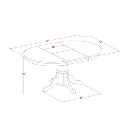 Contemporary Round Extendable Wood Dining Table in Buttermilk & Cherry