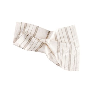 Slickblue Cotton Tea Towel, 16 x 25 Inch Handwoven Kitchen Towel with Striped Design in Stone, Navy or Beige - 1 of 3