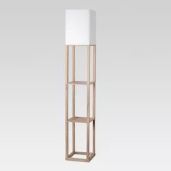 Shelf Floor Lamp Light Wood (Includes LED Light Bulb) - Threshold™