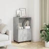 CLIHOME Mobile Office Cabinet with Storage Space, 2 Doors Rolling File Container, Kitchen Sideboard Buffet Cabinet - 2 of 4