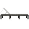 vidaXL Sun Lounger Plastic Anthracite - 4 of 4