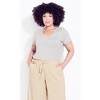 Avenue Women's Plus Size Wide Leg Crop Pant - 4 of 4