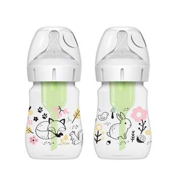 Dr. Brown's Anti-Colic Options+ Wide-Neck Baby Bottle - Woodland Designs - 5 fl oz/2pk