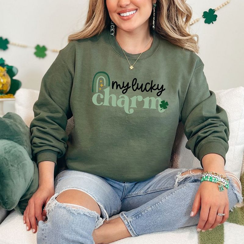 Simply Sage Market Women's Graphic Sweatshirt My Lucky Charm, 3 of 5