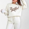 Thankful Coquette Distressed - Womens Lightweight Garment Dyed Sweatshirt - 3 of 3
