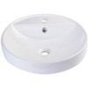 ALFI EAGO BA141  18Inch ROUND CERAMIC ABOVE MOUNT BATHROOM BASIN VESSEL SINK - 3 of 4