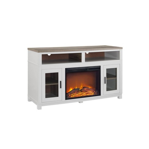 white electric fireplace lowes