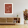 Amanti Art Line Art Abstract Portrait Terracotta 02 by Little Dean Wood Framed Wall Art Print - 4 of 4