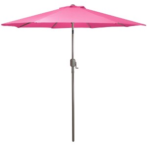 Northlight 9ft Outdoor Patio Market Umbrella with Hand Crank and Tilt, Pink - 1 of 4