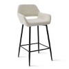 William 24" Counter Height Bar Stools Set of 2 with Back, Velvet Upholstered Bar Stools For Kitchen Island-Maison Boucle - 4 of 4