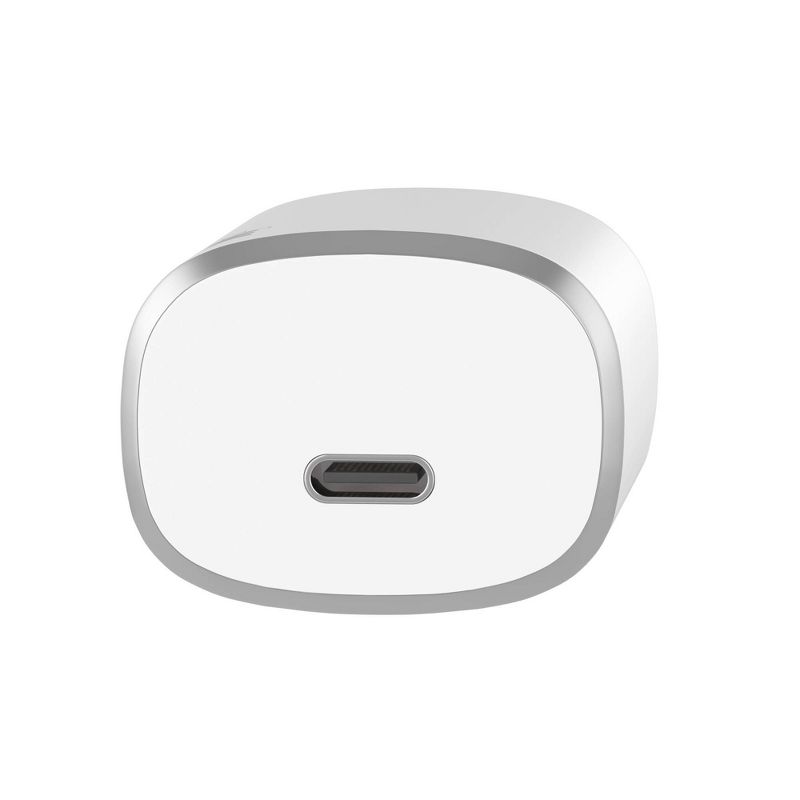 Just Wireless 20W 1-Port USB-C Home Charger with 6&#39; USB-C to USB-C Cable - White, 6 of 8