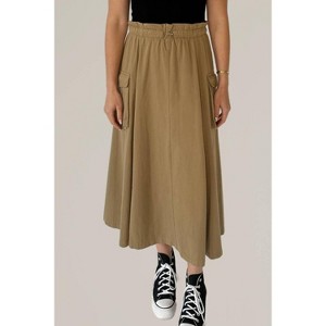 Women's Cotton Cargo Maxi Skirt - Aaron & Amber - 1 of 4