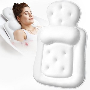 Bath Pillows for Tub, Skin Friendly Bathtub Cushion for Head and Neck with Soft 5D Mesh and 54 Suction Cups - 1 of 4