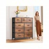 SKRAN Grid Cabinet Fabric Storage Tower with 9 Drawers For Bedroom,Tall Chest Organizer Unit With Fabric Bins, Steel Frame, Wood Top - 2 of 4