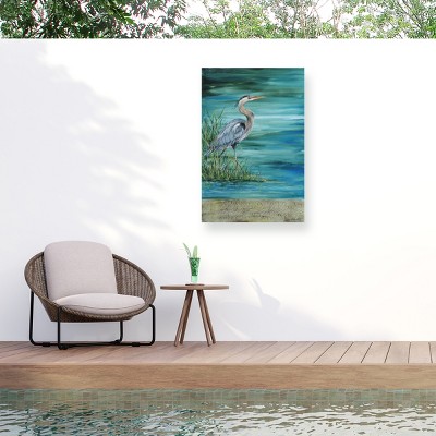 Trademark Fine Art - Jean Plout Great Blue Heron Matted Framed Art