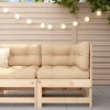 vidaXL Modular Corner Sofa - Solid Unfinished Pine Wood - Outdoor Sectional Set with Thickly Padded Cushions - Easy Assembly - 2 of 4