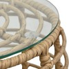 vidaXL 3 Piece Bistro Set Poly Rattan Oak - 3 of 4