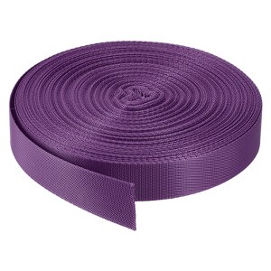 Unique Bargains Flexible Thick Outdoor Tight Weave Flat Nylon Webbing Strap Purple - 1 of 3