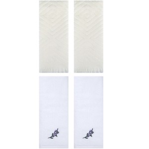 REGALWOVEN 4 Pcs Bathroom Home Decor Cotton Soft Absorbent Hand Towel 13" x 29" - 1 of 4