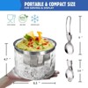 Aoibox Chilled Dip Bowl Set with Lid, 2-Pack Ice Serving Bowls for Hummus, Salsa, Guacamole, Sauces, Pasta, Perfect for Parties & Gatherings - 3 of 4