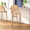 Flash Furniture Lourdes Set of 2 Commercial Grade Stackable Indoor/Outdoor Bistro 30" High Bar Height Stools - 4 of 4