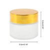 Unique Bargains Elegant Frosted Cream Glass Bottle for Bathroom 1 Pc - 4 of 4