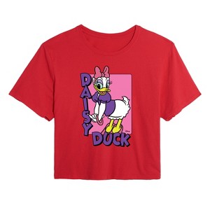 Women's - Disney - Daisy Duck Cropped Graphic T-Shirt - 1 of 4