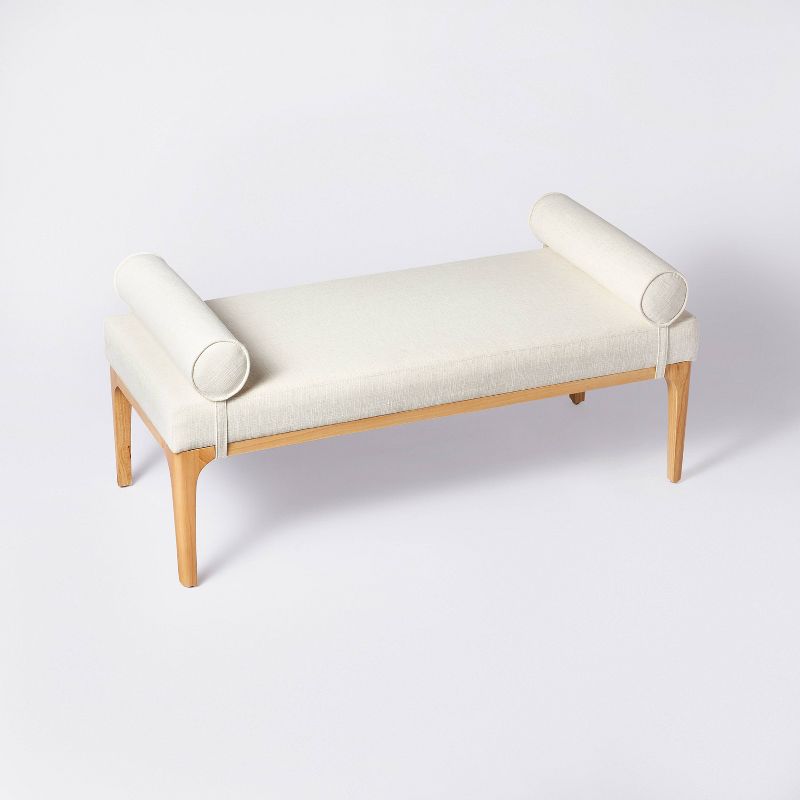 Randolph Bench with Bolster Pillows Linen - Threshold™ designed with Studio McGee, 5 of 16