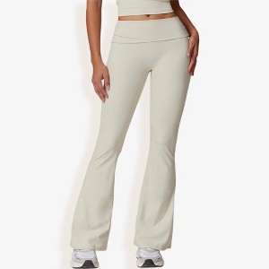 Anna-Kaci Active Women's Flared High Waist Yoga Pants for Activewear and Everyday Comfort - 1 of 4