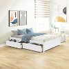 TiramisuBest Full Size Wood Platform Bed Frame with Headboard and Twin Trundle, Space-Saving Design in Grey Finish - 3 of 4
