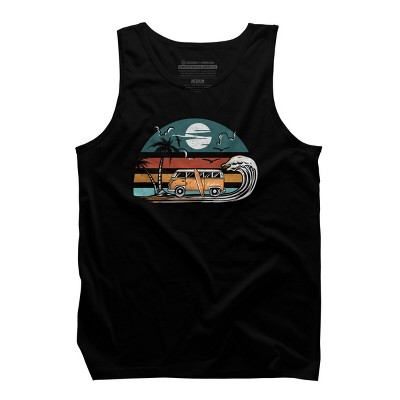 Men's Design By Humans Summer Surf and Sand In My Van By lampudoft Tank Top