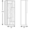 Progress Lighting, Geometric Lantern Collection, 2-Light Outdoor Wall Light, Architectural Bronze, Seeded and Water Glass Panels - 3 of 4