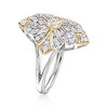 Ross-Simons 0.50 ct. t.w. Diamond Vintage-Style Ring in Sterling Silver With 18kt Gold Over Sterling - 3 of 4