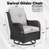 Gymojoy 4 Pieces Outdoor Rocking Chair Rattan Rocker Chairs with Cushion - 2 of 4
