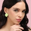 SOHI Women's Textured Enamel Stud Earrings - 3 of 4