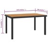 vidaXL Garden Table Black Aluminum and WPC Large Durable Garden Table - 4 of 4