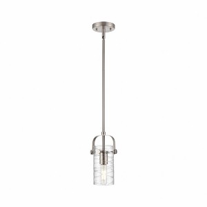 Pilaster II Cylinder - 1 Light Pendant In Contemporary Style-9.5 Inches Tall and 5 Inches Wide - 1 of 1