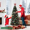 6 Ft Christmas Tree, Artificial Christmas Tree with 566 Tips for Christmas Decoration, Indoor Outdoor Party Supplies, Green - 2 of 4