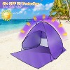 FURNIinspire Camping Tents Pop Up Beach Tent Sun Shade Shelter For Outdoor Beach Camping, Waterproof Tent Canopy, Brown, 64.96"*59.06"*43.3" - 4 of 4