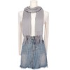 INSPIRE CHIC Gender Neutral Plain Cashmere Imitation Winter Warm Solid Color Fringe Long Scarves 1Pc - 2 of 4