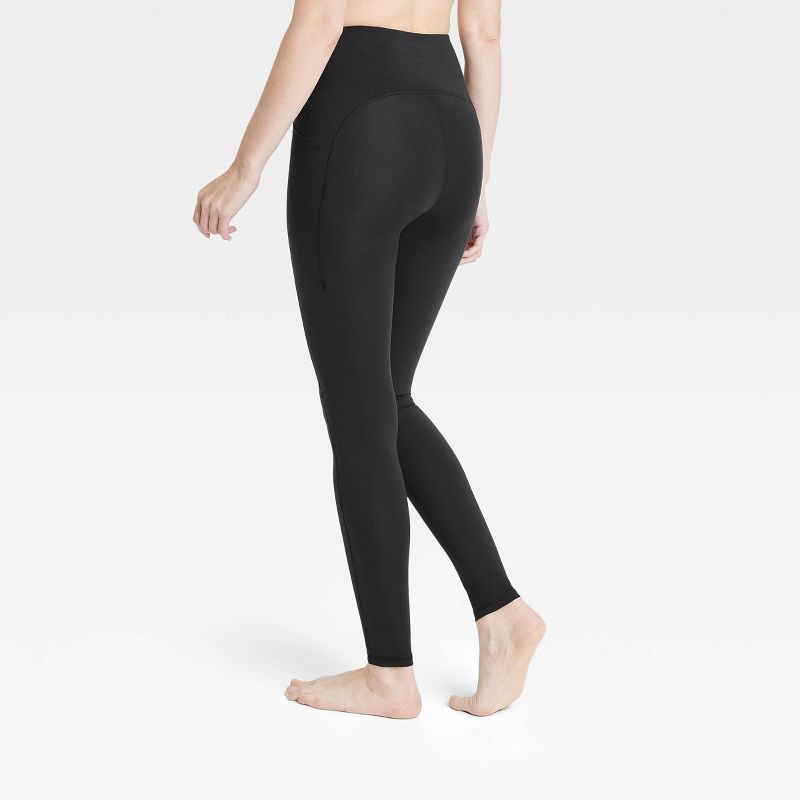 Women's Brushed Sculpt Curvy High-Rise Pocketed Leggings - All In Motion™, 5 of 7